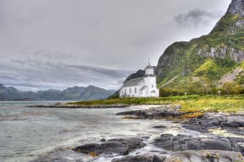 Kirke i Gimsøy Lofoten